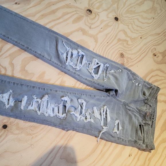 American eagle destroyed next level stretch jeggings - Picture 7 of 9